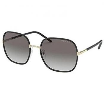 Prada SPR67X AAV/0A7 Women's Sunglasses - Pale Gold-Black with Grey Gradient Lenses, Size 55