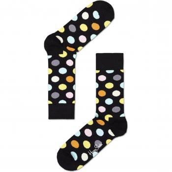 Happy Socks, Colourful Classic Print Cotton Socks for Men and Women, Big Dot Black,