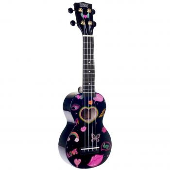 Mahalo Soprano Heart Ukulele with Case