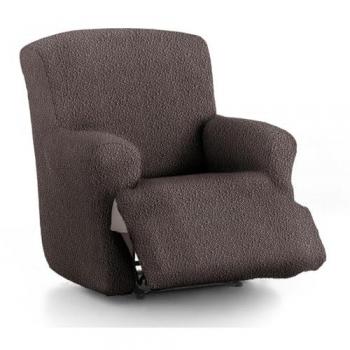 Funda Sofá Ajustable Eysa - Protección y Comodidad, Funda de sillón relax XL elástica marrón 60 - 110 cm, Funda para sillón Eysa roc Marrón 80 x 120 x