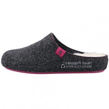 Hush Puppies Women's Eco-Friendly Charcoal Slippers - Size UK 8