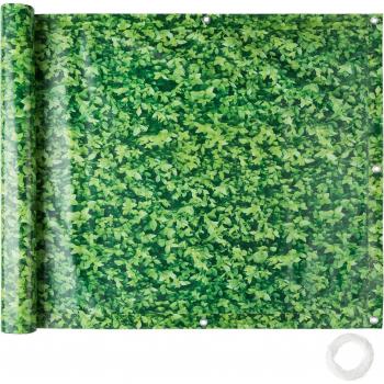Pantalla de Privacidad para Balcón - Verde - 90 cm, Resistente a la Intemperie y Protección Solar