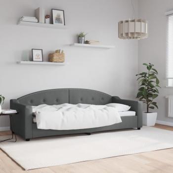 Sofá cama tela gris oscuro 80x200 cm Vidaxl