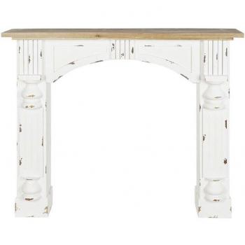 Protector para Chimenea Abeto MDF 120 x 26 x 100,5 Blanco