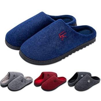 LK LEKUNI Zapatillas de Casa Mujer y Hombre de Estar Zapatos Antideslizantes Ultraligero Cómodo y Calentitas Antideslizante Pantuflas-Azul01-38-39