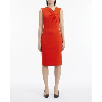 Calvin Klein - Vestido entallado de tirantes con detalle fruncido en el pecho