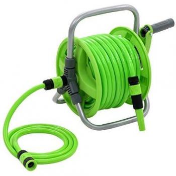vidaXL Carrete de Manguera 20+2m Accesorios de Bricolaje Artículos de Jardín