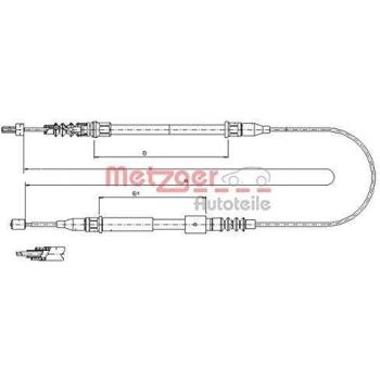 Cable de freno de mano Metzger 11.5769 para Opel Corsa y Tigra, lado izquierdo
