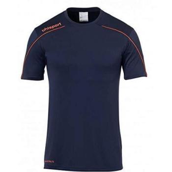 uhlsport Stream 22 Shirt Shortsleeved Camiseta De Entrenamiento, Hombre, Azul Marino/Rojo Fluor, 116