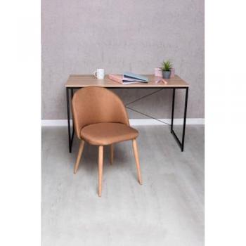 Conjunto de Escritorio DEK y Silla VINT Tela Marrón - Regalos Miguel