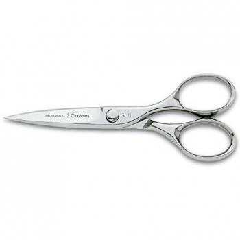 3 Claveles Tijeras Cocina Multiusos, Acero Inoxidable, Brillo, 20 cm