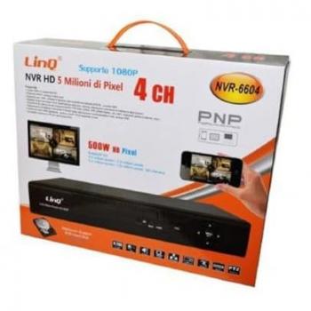 Grabador NVR 4 Canales Full HD 1080p con Wifi H.264 H.265 P2P