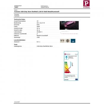 Paulmann 704.57 Function 70457 - Tira de luces USB