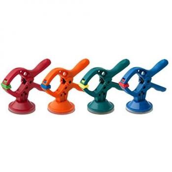 wolfcraft Mini-pinza con resorte con ventosa microfix S I 3662000 I Útil en todos los hogares: para uso en bricolaje, jardín, coche y ocio