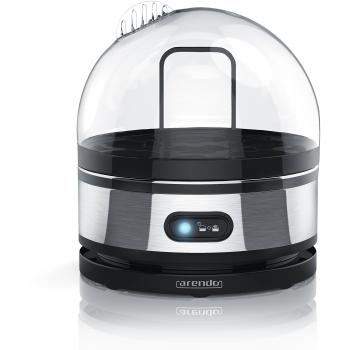 Arendo - Cuecehuevos de acero fino con función para mantener los huevos calientes - egg cooker - interruptor de función de palanca con indicador luminoso - grado de dureza ajustable - 1 - 7 Huevos