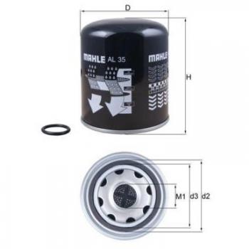 Cartucho Secador de Aire MAHLE ORIGINAL AL 35 para Sistema de Aire Comprimido