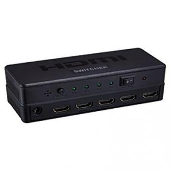 Conmutador HDMI 4x1 Yatek YK-0401B con Soporte para Formato 3D y Control Remoto