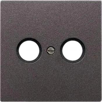 Placa para toma de TV en color antracita