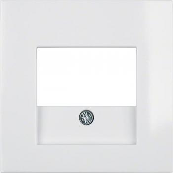 Placa Central Berker 10338919 con Toma TAE y USB - Blanco Polar Brillante
