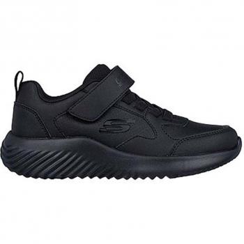 Skechers Bounder Power Study Zapatillas de Running Bajas para Niños con Cierre Adherente y Elásticos, Color Negro