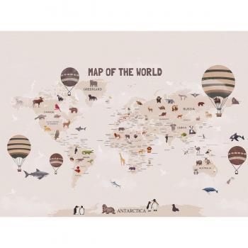 Papel pintado autoadhesivo La Vuelta al Mundo 400x300cm
