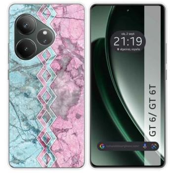 Funda de Silicona Mármol 08 para Realme GT 6 / GT 6T 5G con Diseño Exclusivo