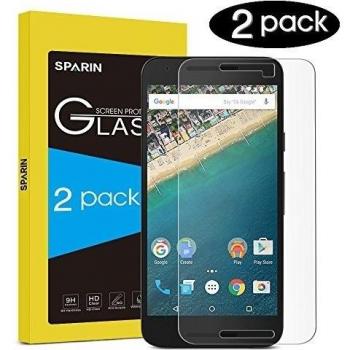 [ 2-Pack] Nexus 5X Protector de Pantalla,SPARIN® Cristal Templado para Doogle Nexus 5X,Vidrio Templado con[9H Dureza] [Alta Transparencia] [Alta Definición] [Garantía de por vida]