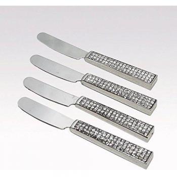 Siléa 44/4544 S4 de Diam niquelado Plata Mantequilla Esparcidor Conjunto de 4