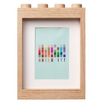 LEGO® 1x4 Light Oak Wooden Picture Frame - Soap Treated