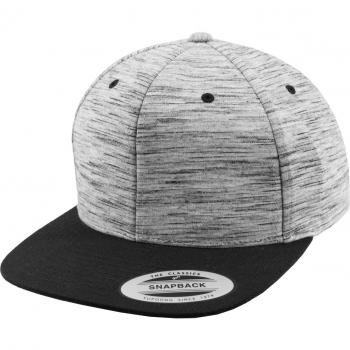 Flexfit Stripes Melange Crown Snapback Cap - Black/Grey