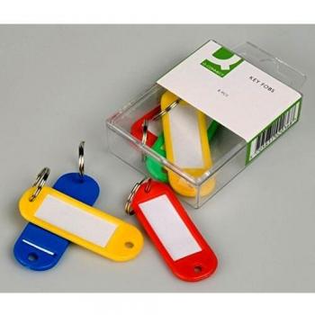 Q-Connect KF02036 - Llavero Portaetiquetas Caja De 6 Unidades Colores Surtidos