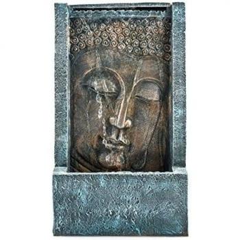Pajoma 43107,0 fuentes de interior, diseño de Buda con iluminación LED Tashima poliresina, 48 cm
