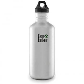 Klean Kanteen Edelstahlflasche Flasche Classic Loop Cap - Frasco, Color Plateado, Talla 1.182 Liter