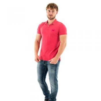 Polo Superdry Vintage Destroy manga corta rosa M Hombre