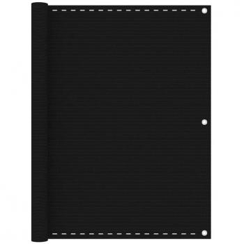 Toldo para balcón HDPE negro 120x600 cm