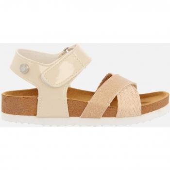 Gioseppo - Chanclas de Suela Bio Color Nude con Glitter y Trenzado en Rafia para Niña y Niño Bivona - Diseño a la Última, Sandalias de niña de Fibras tiras cruzadas y su