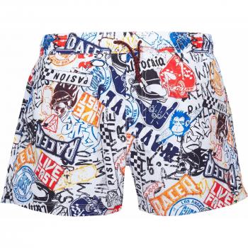 Guess - Bañador - para Hombre Graffiti Collage White L