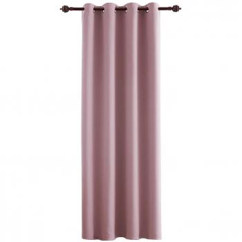 Deconovo Cortinas Termicas Aislantes Frio y Calor para Dormitorio Matrimonio Salón Hotel Casa Exterior con Ojales 1 Panel 140 x 240 cm Rosa Claro