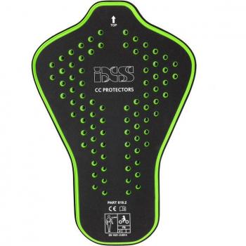iXS Protector de Espalda CCS Nivel 2 - Negro Verde, nivel de protección 2, diseño ergonómico, material transpirable, ajuste personalizable
