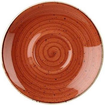 Platillo para taza de capuchino Stonecast Naranja Churchill; 15.6 cm (Ø); naranja/marrón; redondo; 12 piezas / paquete