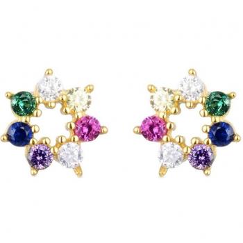 Pendientes Luxenter Sconwa Trendcon de Plata de Ley 925 con Baño de Oro
