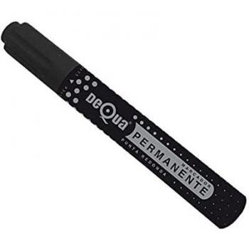 Marcador permanente Dequa Punta cónica. Trazo 2mm. Negro