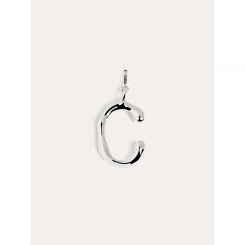 Charm Singularu Letter XL - Colgante Inicial en Aleación de Metales Bañado en Rodio - Letras A-Z - Joya Combinable con Collar