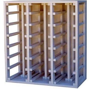Expovinalia Botellero con Capacidad para 42 Botellas, Madera, Blanco, 75x68x32 cm