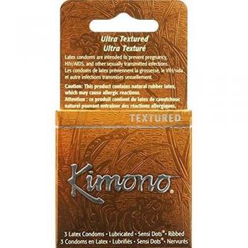 Mayer Laboratories Kimono Textured Condoms, 3 Ct