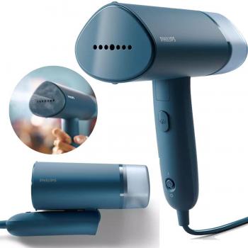 Plancha de Vapor Vertical Portátil Philips STH3000/20, 1000 W, 20 g/min, Azul