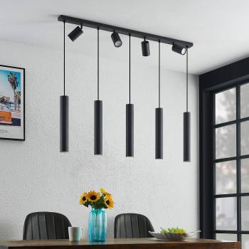Lámpara colgante Sanad moderna negra de metal para salón y comedor, 9 luces GU10