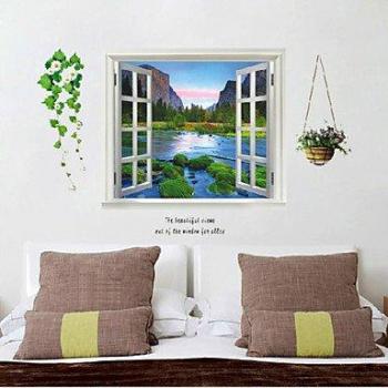 Fake Window Wall Póster, decorative Póster pegatinas de pared