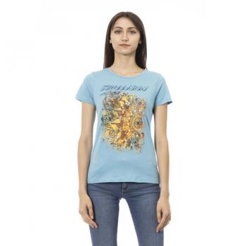 Trussardi Action Light-blue Cotton Tops & T-Shirt - S