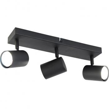 Plafón Inteligente Negro Rectangular con 3 Lámparas Wifi GU10 - Jeana